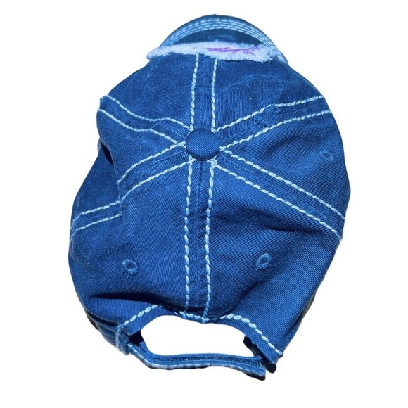 Womens Hat Cap “Blessed” Kbethos‎ Vintage Embroidered Gray Adjustable Floral - Picture 5 of 9